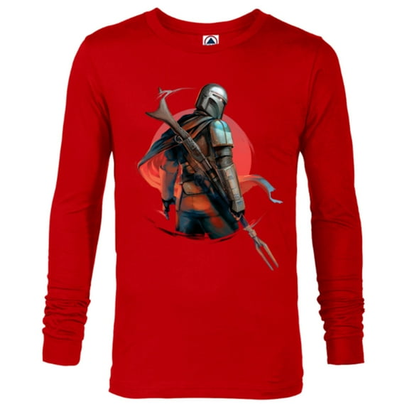 Star Wars The Mandalorian IG-11 Battle Ready - Long Sleeve T-Shirt for Men - Customized-New Red