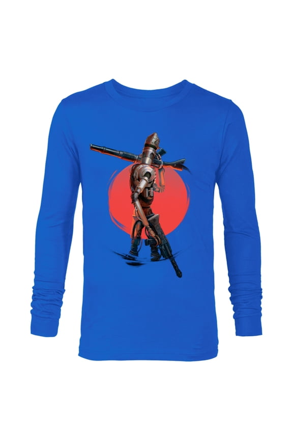 The Mandalorian IG-11 Battle Ready - Long Sleeve T-Shirt for Men - Customized-Royal