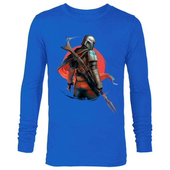 Star Wars The Mandalorian IG-11 Battle Ready - Long Sleeve T-Shirt for Men - Customized-Royal