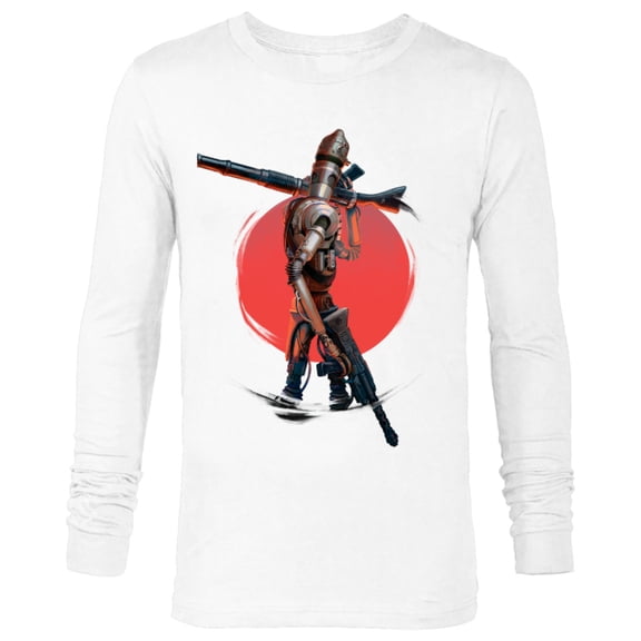 Star Wars The Mandalorian IG-11 Battle Ready - Long Sleeve T-Shirt for Men - Customized-White