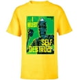 thumbnail image 1 of Star Wars The Mandalorian IG-11 I Must Self Destruct - Short Sleeve T-Shirt for Kids - Customized-Yellow, 1 of 5