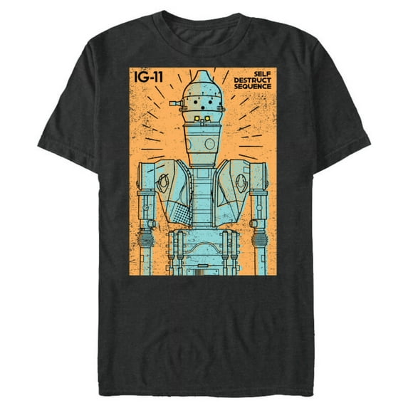 Star Wars The Mandalorian IG-11 Self Destruct Sequence - Short Sleeve Blended T-Shirt for Adults - Customized-Dark Heather