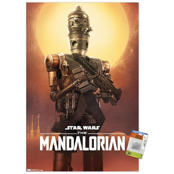 Star Wars: The Mandalorian - IG-11 Wall Poster with Pushpins, 22.375" x 34"