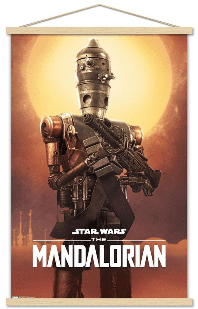 Star Wars: The Mandalorian - IG-11 Wall Poster with Wooden Magnetic Frame, 22.375" x 34"