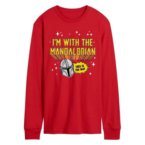Star Wars - The Mandalorian Im With Mando - Men's Long Sleeve Graphic T-Shirt