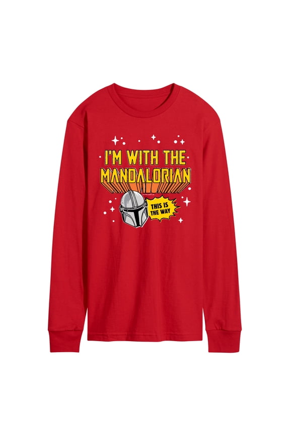 - The Mandalorian Im With Mando - Men's Long Sleeve Graphic T-Shirt