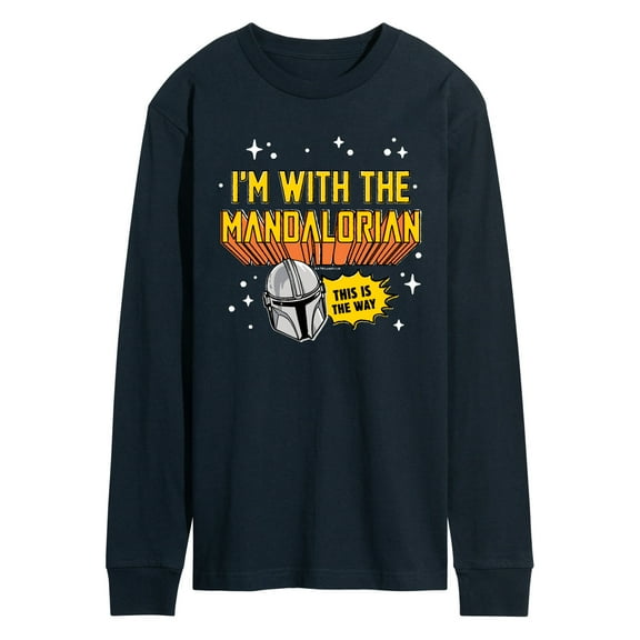 Star Wars - The Mandalorian Im With Mando - Men's Long Sleeve Graphic T-Shirt