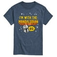 thumbnail image 1 of Star Wars - The Mandalorian Im With Mando  - Men's Short Sleeve Graphic T-Shirt, 1 of 4