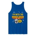 thumbnail image 1 of Star Wars - The Mandalorian Im With Mando - Men's Sleeveless Graphic Tank, 1 of 3