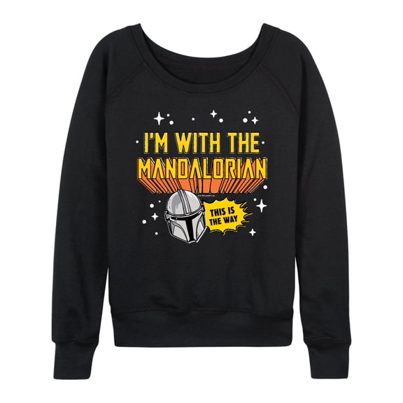 Star Wars - The Mandalorian Im With Mando  - Wo Men's French Terry Long Sleeve Pullover