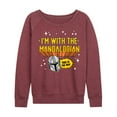 thumbnail image 1 of Star Wars - The Mandalorian Im With Mando  - Wo Men's French Terry Long Sleeve Pullover, 1 of 4