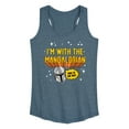 thumbnail image 1 of Star Wars - The Mandalorian Im With Mando - Wo Men's Racerback Graphic Tank Top, 1 of 4