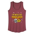 thumbnail image 1 of Star Wars - The Mandalorian Im With Mando - Wo Men's Racerback Graphic Tank Top, 1 of 4