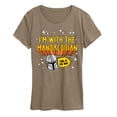 thumbnail image 1 of Star Wars - The Mandalorian Im With Mando  - Wo Men's Short Sleeve Graphic T-Shirt, 1 of 3