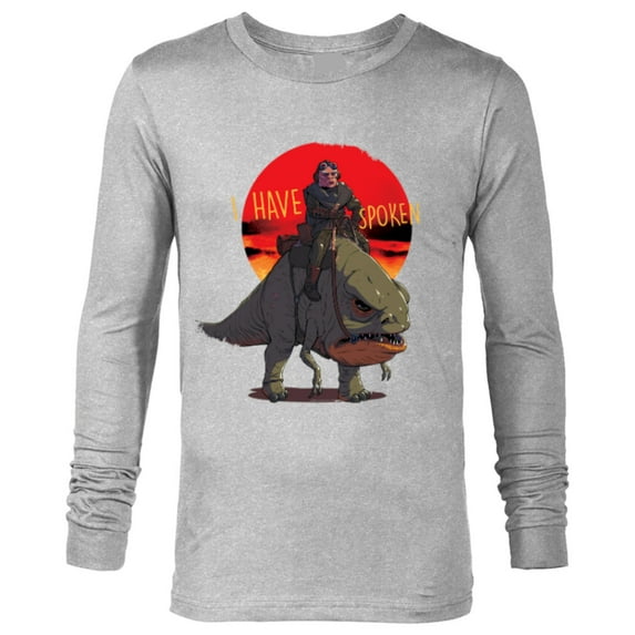 Star Wars The Mandalorian Kuiil Blurrg I Have Spoken - Long Sleeve T-Shirt for Men - Customized-Athletic Heather