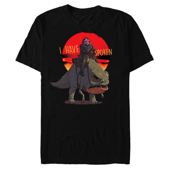 Star Wars The Mandalorian Kuiil Blurrg I Have Spoken - Short Sleeve Blended T-Shirt for Adults - Customized-Black