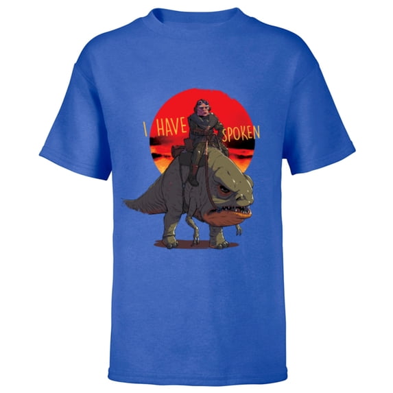 Star Wars The Mandalorian Kuiil Blurrg I Have Spoken - Short Sleeve T-Shirt for Kids - Customized-Royal