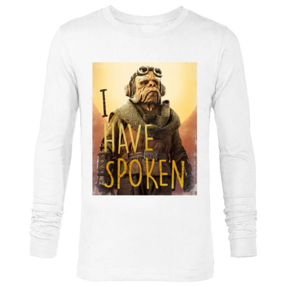Star Wars The Mandalorian Kuiil I Have Spoken - Long Sleeve T-Shirt for Men - Customized-White