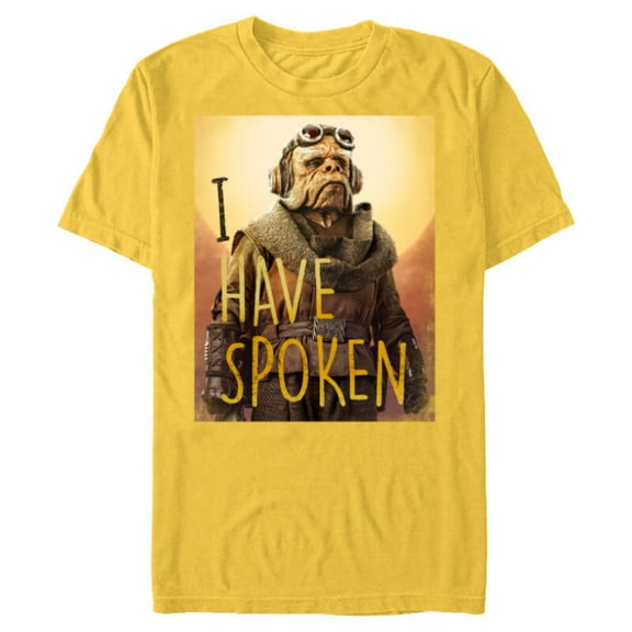 Star Wars The Mandalorian Kuiil I Have Spoken - Short Sleeve Blended T-Shirt for Adults - Customized-Yellow