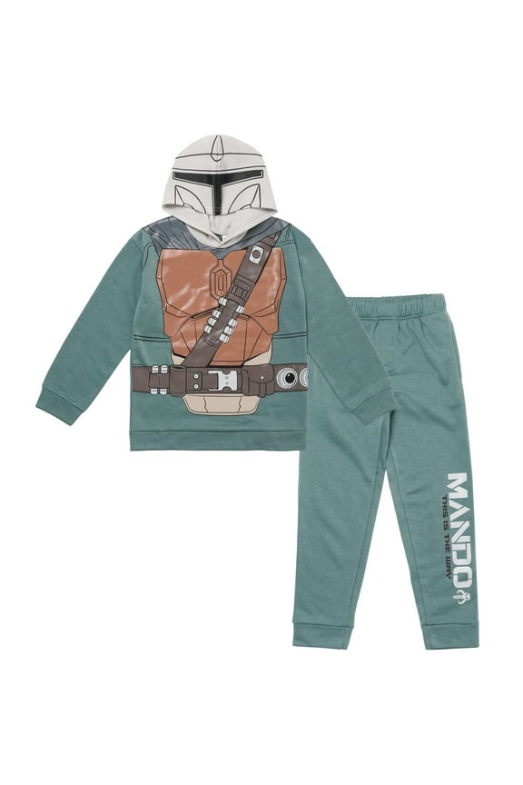 The Mandalorian Little Boys Fleece Pullover Hoodie and Pants Outfit Set Little Kid to Big Kid