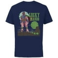 thumbnail image 1 of Star Wars The Mandalorian Lucky Mando St. Patrick’s Day - Short Sleeve Cotton T-Shirt for Adults - Customized-Navy, 1 of 5