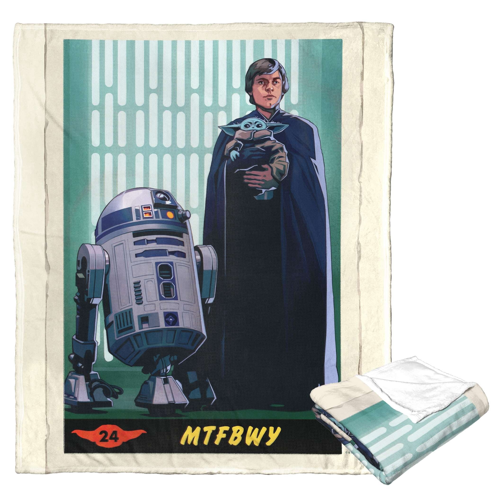 Star Wars: The Mandalorian Luke And The Child Kids Silk Touch Throw ...