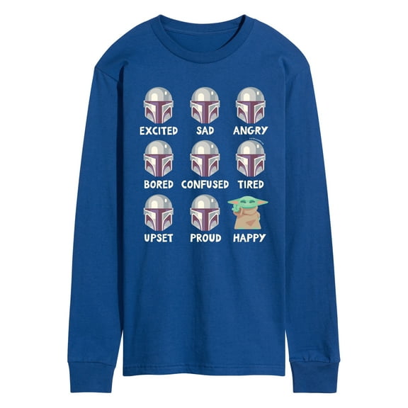 Star Wars - The Mandalorian Mandalorian Moods - Men's Long Sleeve Graphic T-Shirt