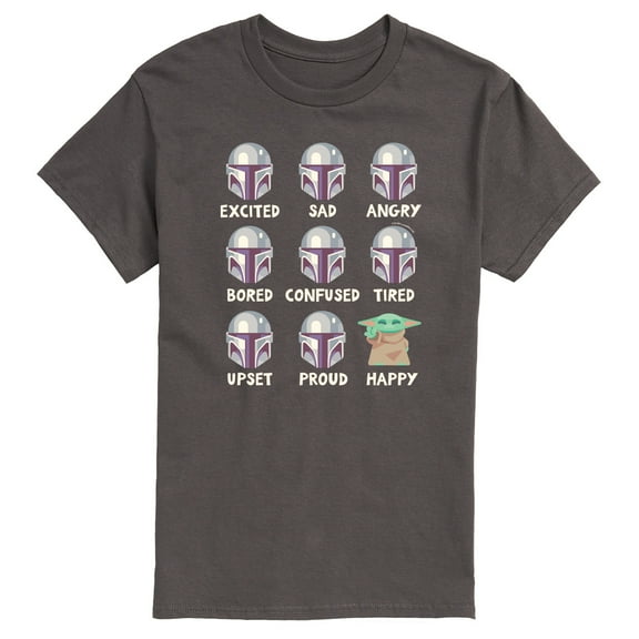 Star Wars - The Mandalorian Mandalorian Moods - Men's Short Sleeve Graphic T-Shirt