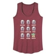 thumbnail image 1 of Star Wars - Mandalorian Moods - Women's Racerback Graphic Tank Top, 1 of 4