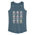 thumbnail image 1 of Star Wars - Mandalorian Moods - Women's Racerback Graphic Tank Top, 1 of 4