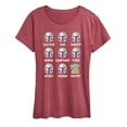 thumbnail image 1 of Star Wars - Mandalorian Moods - Women's Short Sleeve Graphic T-Shirt, 1 of 4