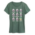 thumbnail image 1 of Star Wars - Mandalorian Moods - Women's Short Sleeve Graphic T-Shirt, 1 of 4