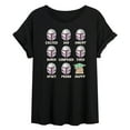thumbnail image 1 of Star Wars - Mandalorian Moods - Juniors Oversized Graphic T-Shirt, 1 of 5