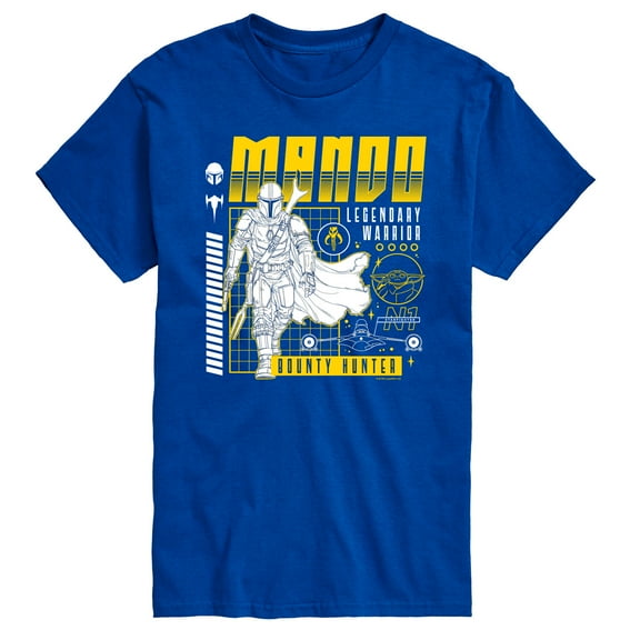 Star Wars - The Mandalorian Mando Dark Digital - Men's Short Sleeve Graphic T-Shirt