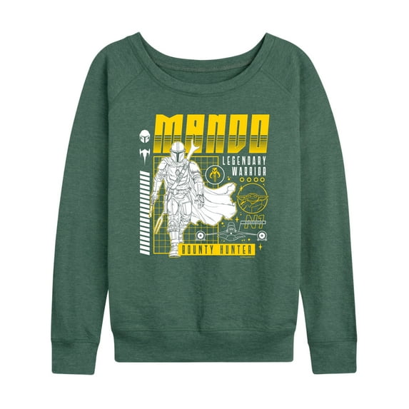 Star Wars - The Mandalorian Mando Dark Digital - Wo Men's French Terry Long Sleeve Pullover