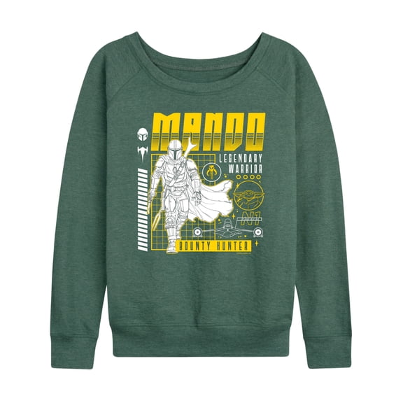 Star Wars - The Mandalorian Mando Dark Digital - Wo Men's French Terry Long Sleeve Pullover