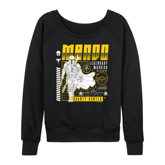 Star Wars - The Mandalorian Mando Dark Digital - Wo Men's French Terry Long Sleeve Pullover