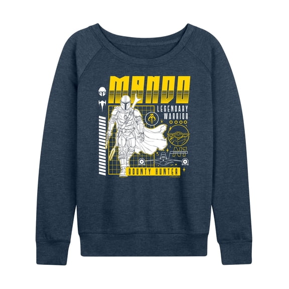 Star Wars - The Mandalorian Mando Dark Digital - Wo Men's French Terry Long Sleeve Pullover