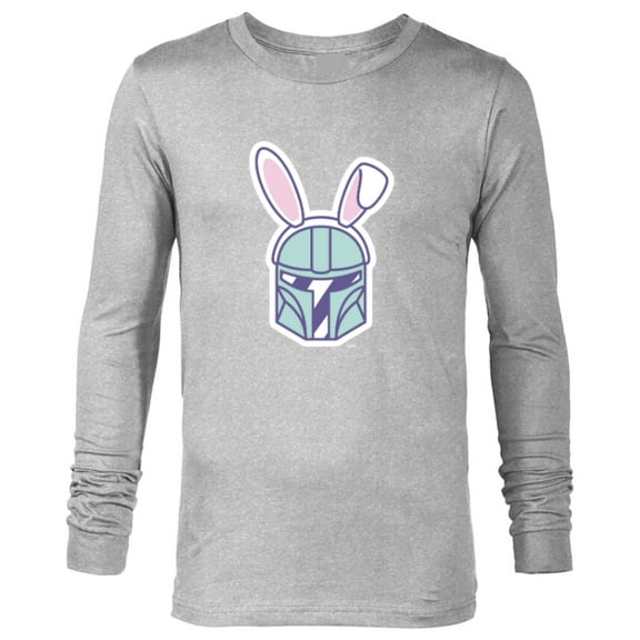 Star Wars The Mandalorian Cute Pastel Easter Bunny - Long Sleeve T-Shirt for Men - Customized-Athletic Heather