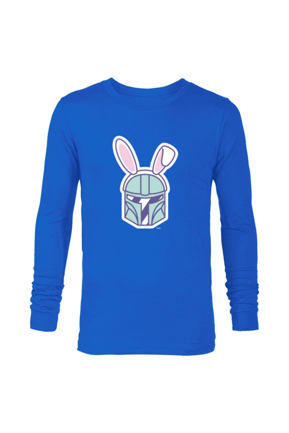 The Mandalorian Cute Pastel Easter Bunny - Long Sleeve T-Shirt for Men - Customized-Royal