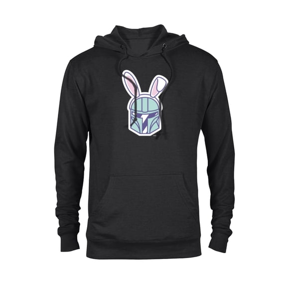 Star Wars The Mandalorian Cute Pastel Easter Bunny - Pullover Hoodie for Adults - Customized-Black