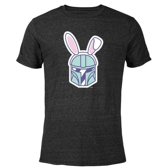 Star Wars The Mandalorian Mando Easter Bunny - Short Sleeve Blended T-Shirt for Adults - Customized-Black