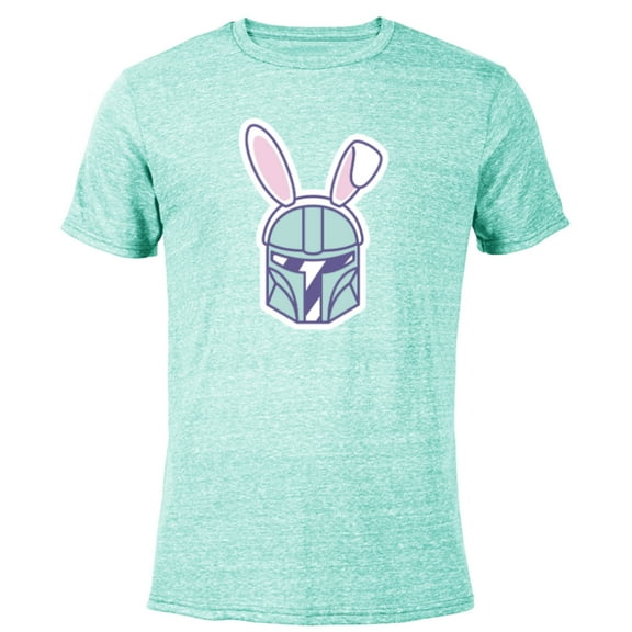 Star Wars The Mandalorian Mando Easter Bunny - Short Sleeve Blended T-Shirt for Adults - Customized-Ocean Blue