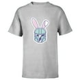 thumbnail image 1 of Star Wars The Mandalorian Cute Pastel Easter Bunny - Short Sleeve T-Shirt for Kids - Customized-Athletic Heather, 1 of 5