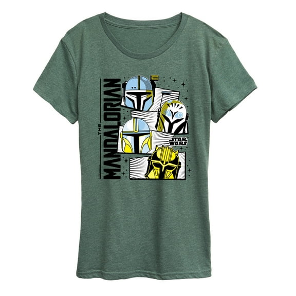 Star Wars - The Mandalorian Mando Helmet Grid  - Wo Men's Short Sleeve Graphic T-Shirt