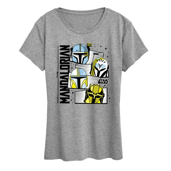 Star Wars - The Mandalorian Mando Helmet Grid  - Wo Men's Short Sleeve Graphic T-Shirt