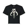 thumbnail image 1 of Star Wars - The Mandalorian Mando Icon  - Juniors Cropped Short Sleeve Graphic T-Shirt, 1 of 5