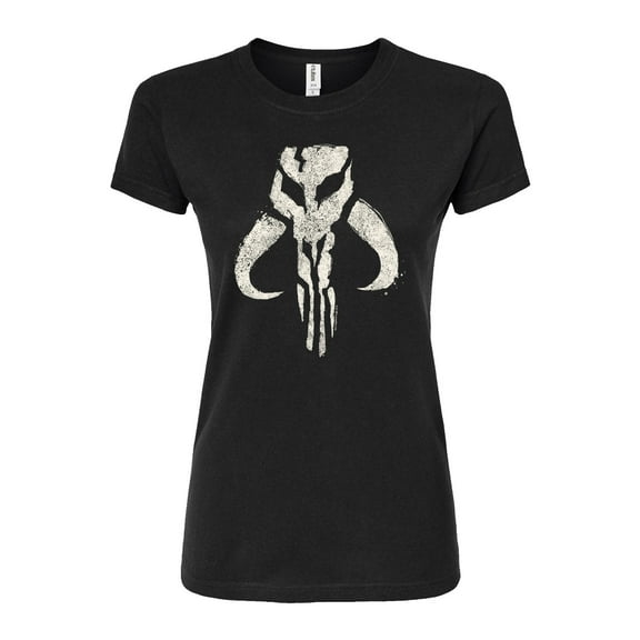 Star Wars - The Mandalorian Mando Icon  - Juniors Fitted Short Sleeve Graphic T-Shirt