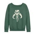 thumbnail image 1 of Star Wars - The Mandalorian Mando Icon  - Wo Men's French Terry Long Sleeve Pullover, 1 of 5
