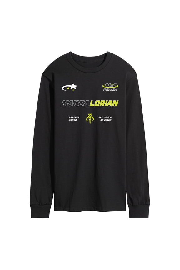 - The Mandalorian Mando Jersey - Men's Long Sleeve Graphic T-Shirt